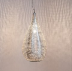 HANGING LAMP ELG FLSK BRASS SILVER PLATED 